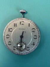 Vintage Howard 12s 17J Art Deco Pocket Watch Movement Parts Good Balance