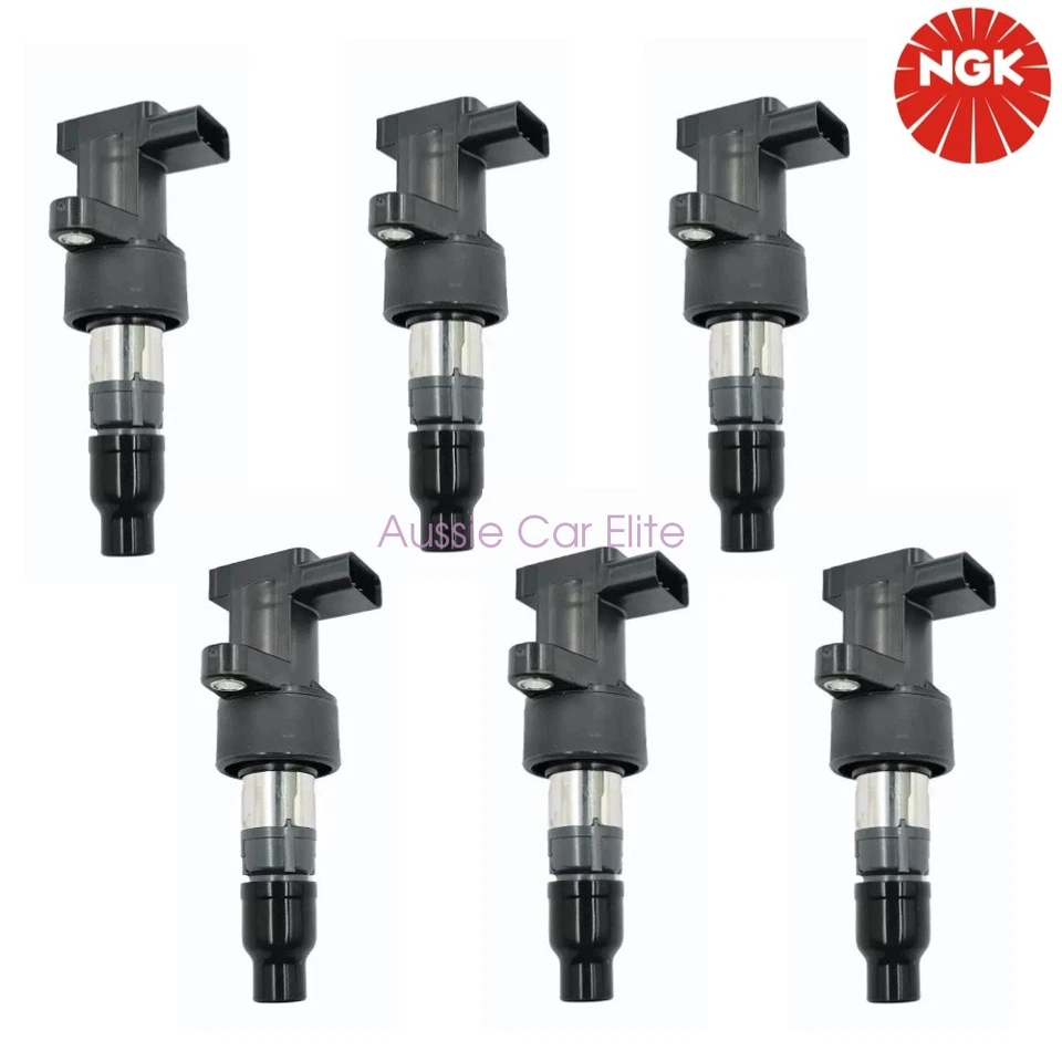 U5083 6pcs OEM NGK Ignition Coil Assembly for 2010 Jaguar XF X250 Sedan 5.0 RWD - Image 4 of 4