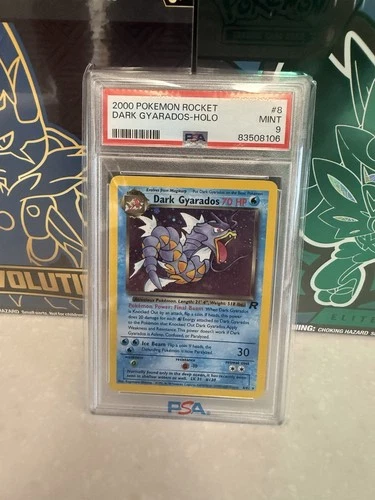 2000 Pokémon Team Rocket Dark Gyarados #8 Holo PSA 9 MINT