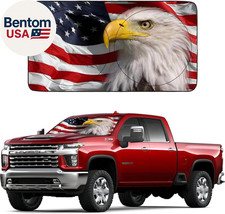 Windshield Sun Shade New American Eagle Flag USA Patriotic Design - Folding Car