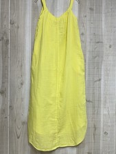 NWT Old Navy Cotton Gauze Midi Sundress Small Yellow Boho Beach Resort