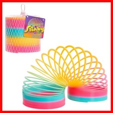 Slinky the Walking Spring Toy Plastic Rainbow Giant Slinky, Ages 5 