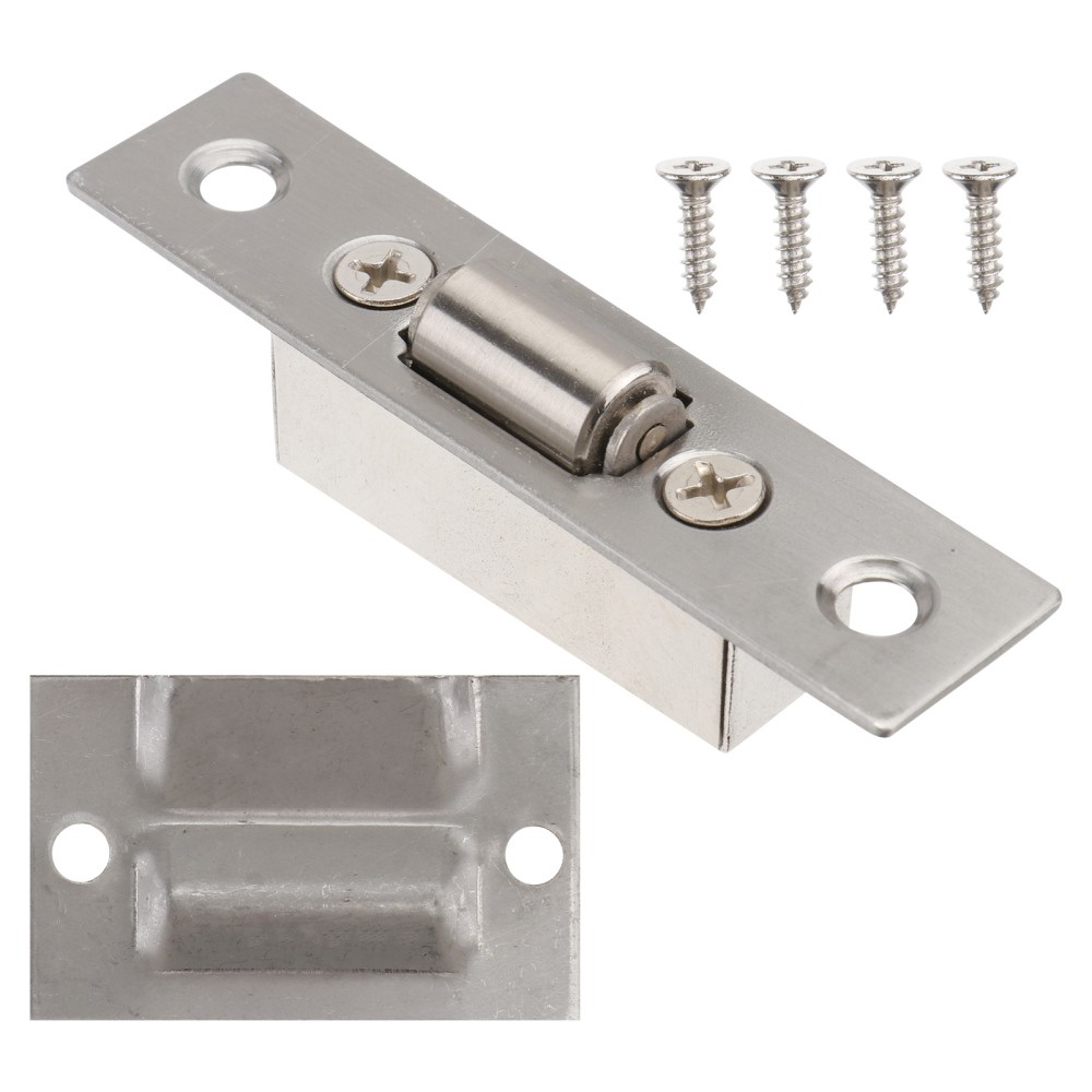 Stainless Steel Adjustable Roller Catch Latch Strike for Doors
