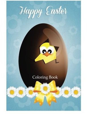 HAPPY EASTER COLORING BOOK: CHILDRENS COLORING BOOKS By Strawberry Circle Tea