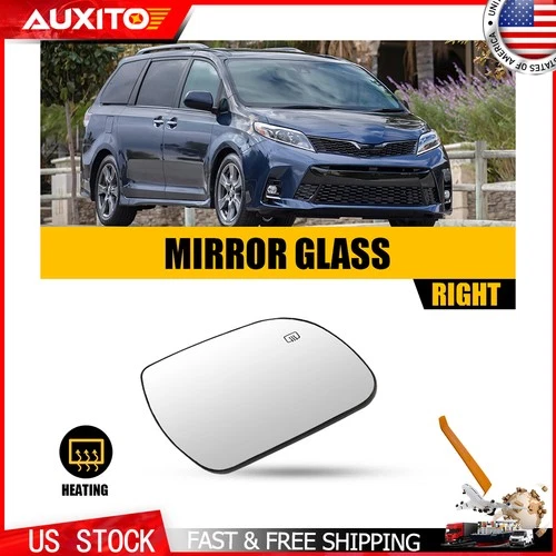 Fit For Toyota Sienna 2011-2019 Right Side Rearview Mirror Glass Heated Function