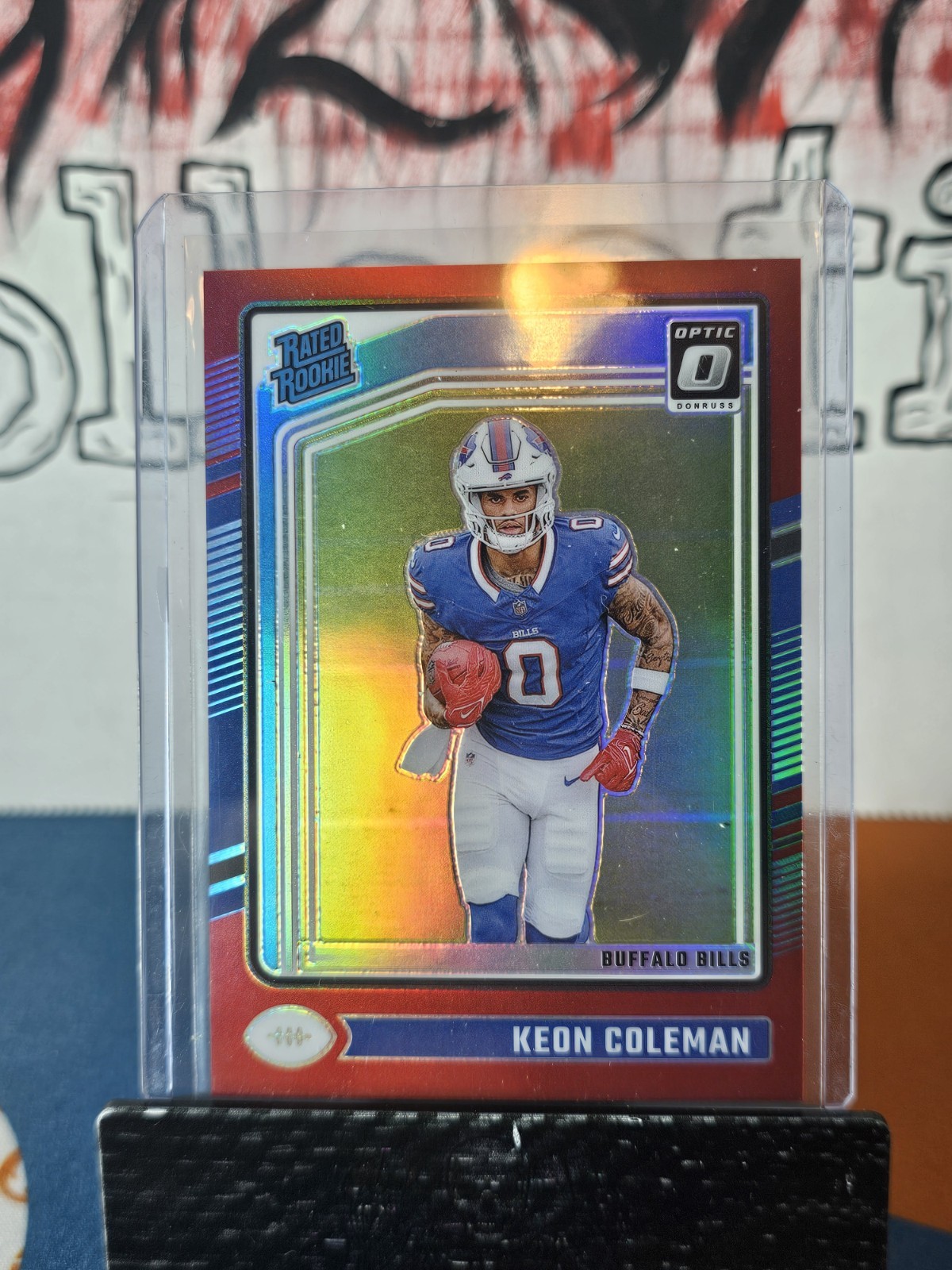 2024 Panini Donruss Optic Keon Coleman #263 Red Rated Rookie #/125