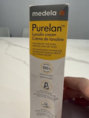 Medela Purelan Lanolin Nipple Cream, Fast Relief for Sore Nipples & Dry Skin 37g