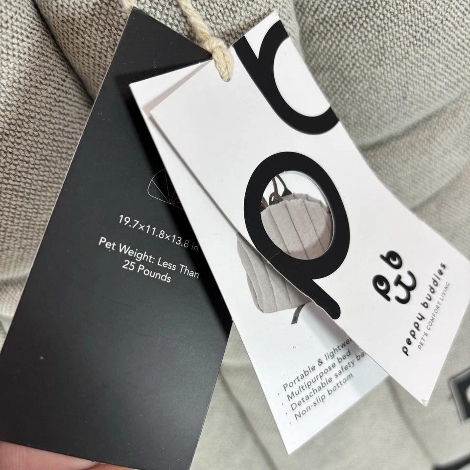 NWT Peppy Buddies Small Pet Dog Cat Carrier Bag Gray Brown Handles Org. $148 - Image 3 of 4