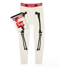 Supreme x Hanes Bones Waffle Thermal Pants White- Size XL FW25 Brand New