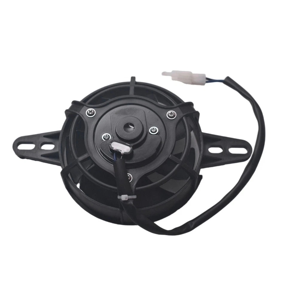 Ventilador de refrigeración del radiador 4" 12V 2800RPM plástico negro universal para la mayoría de las motos de tierra Foto 2 de 4