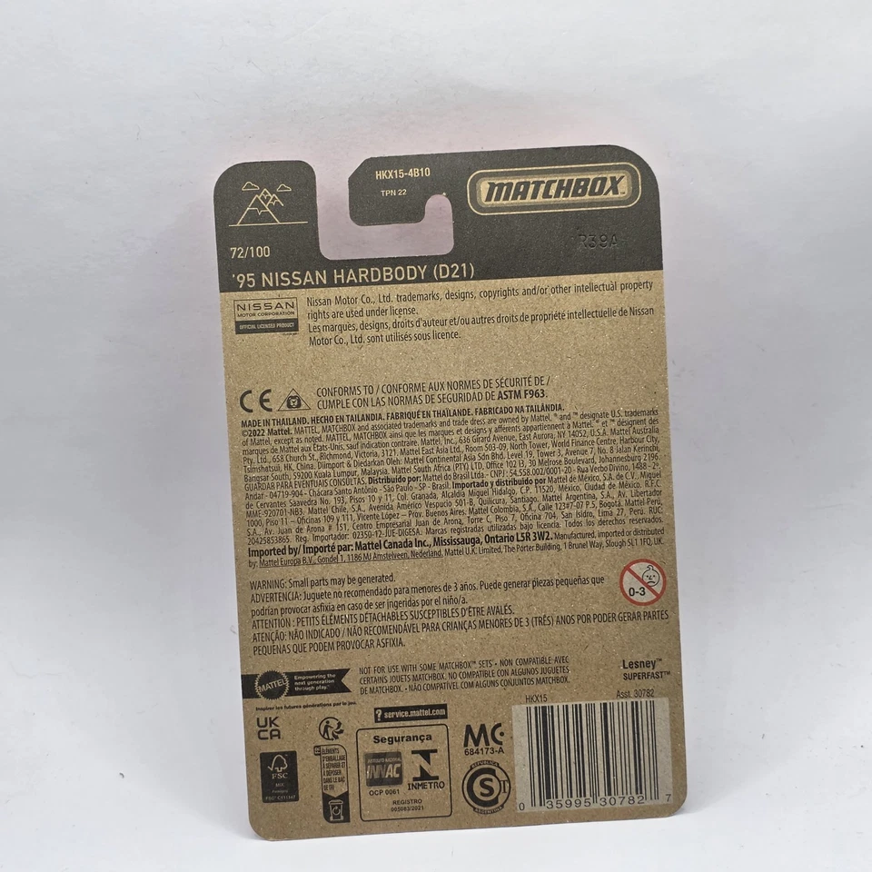 Nuevo blanco 2023 Matchbox #72/100 MBX Off-Road '95 Nissan Hardbody (D21) Foto 2 de 2