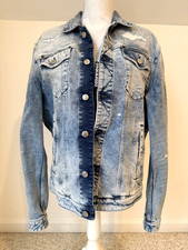 DSQUARED2 Dan Jean Jacket Men's Size 50 Light Denim Silver Buttons BNWT