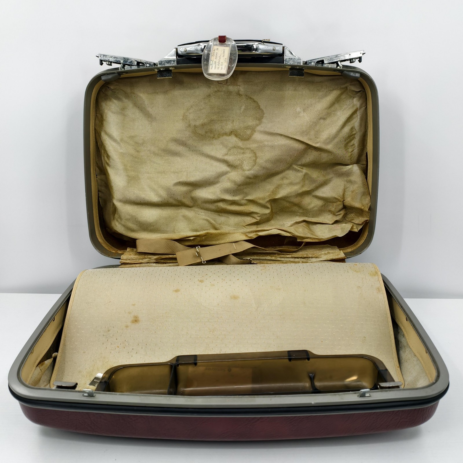 Vintage Samsonite Train Case Red One Size Hardcase Carry On 