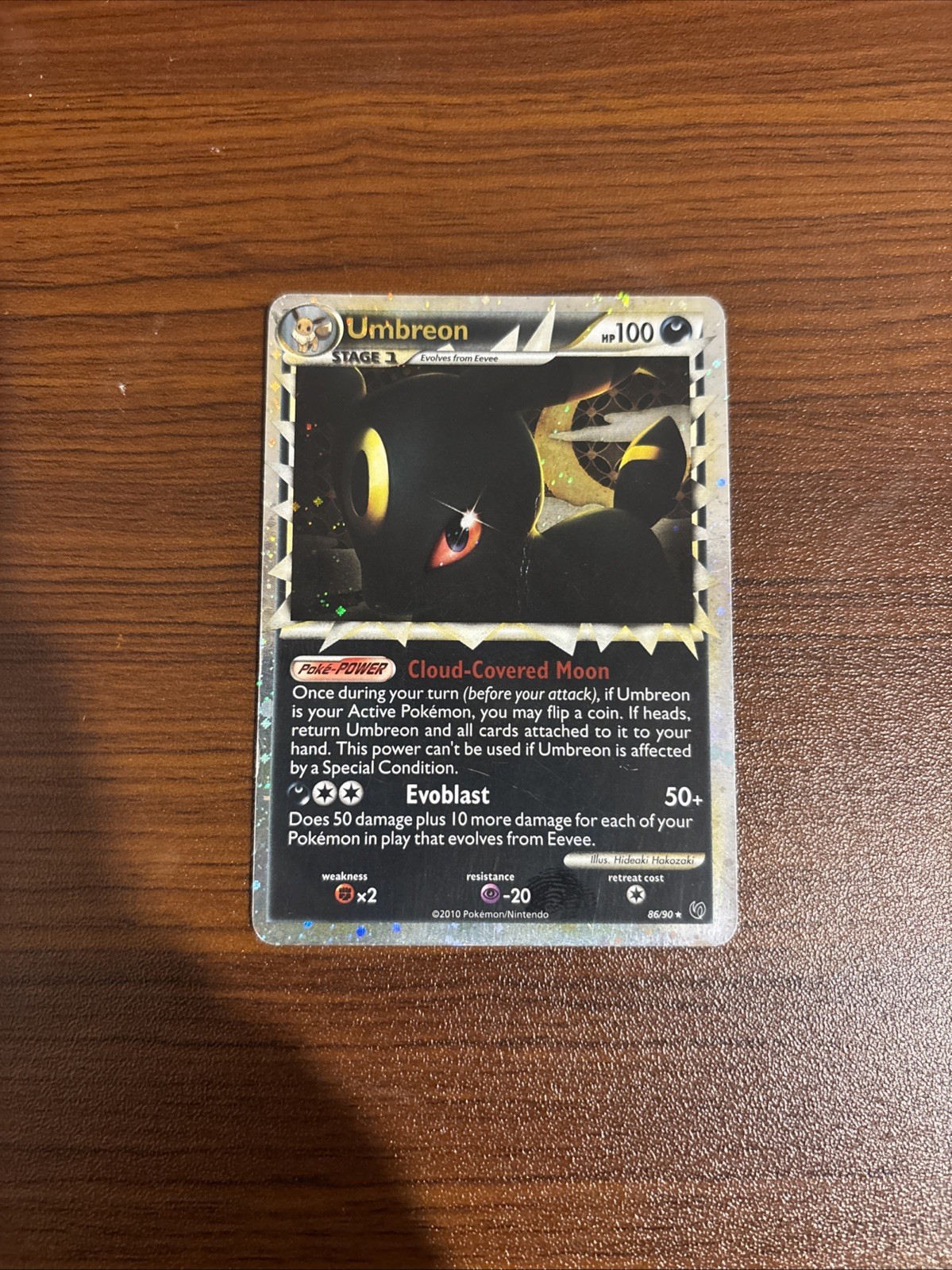 Pokémon 2010 Umbreon Holo Rare Set 86/90 English Card