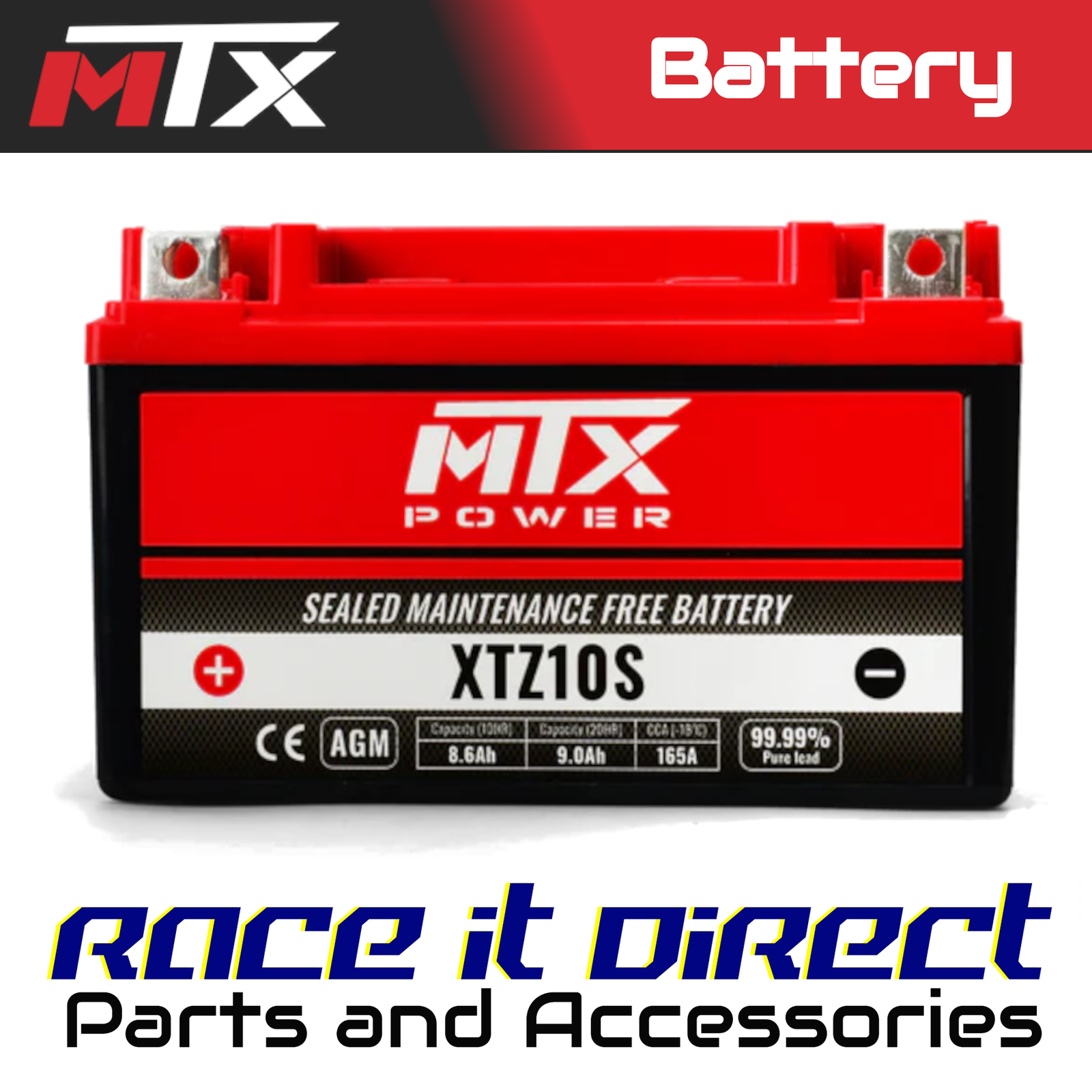 AGM Battery for KTM 640 LC4 DUKE II 2003-2004 MTX