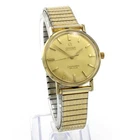 Vintage Omega Seamaster De Ville 34mm 14k Gold Filled Mens Wristwatch #WB5182-1
