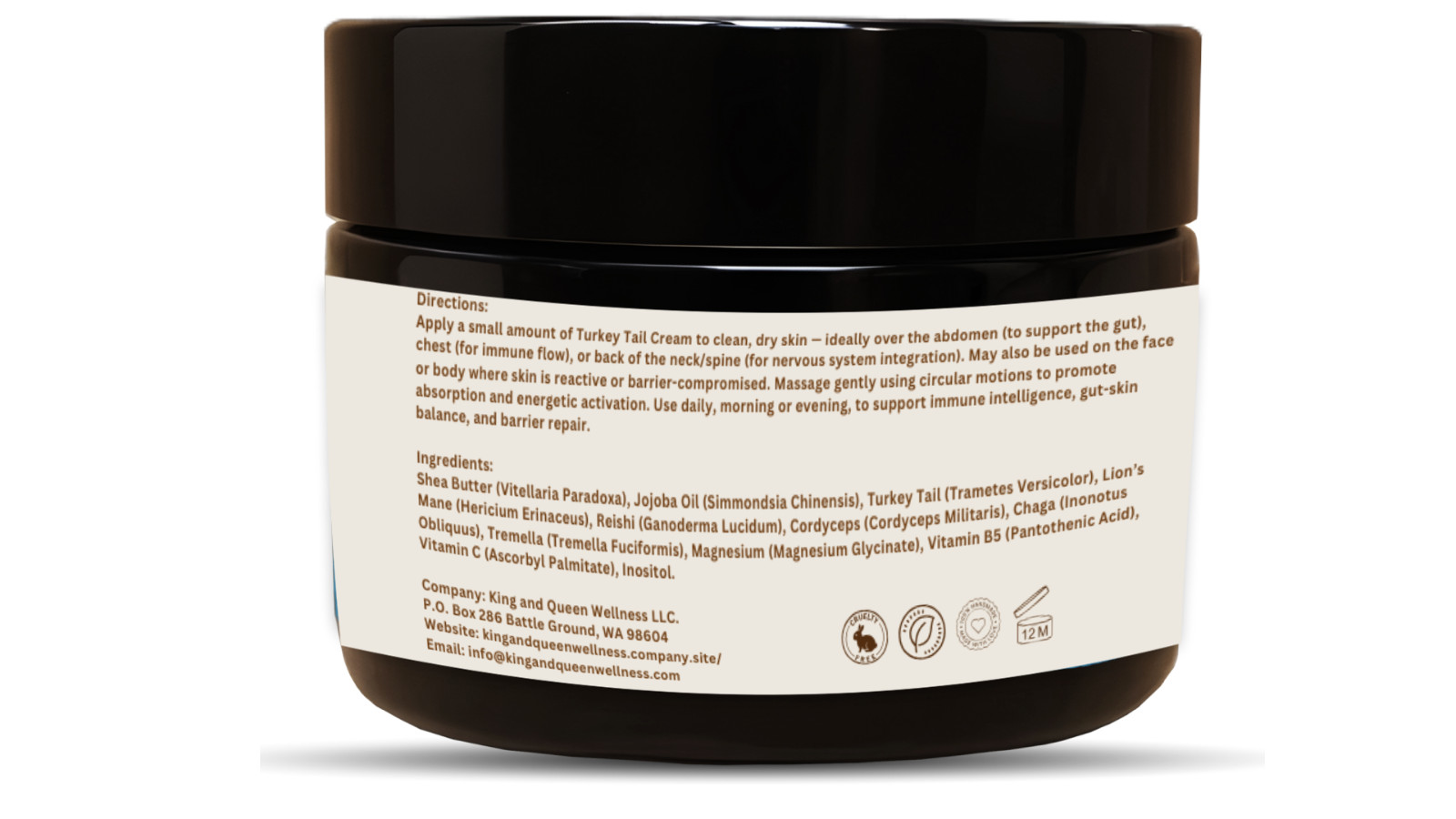Turkey Tail &ndash; Mushroom Cream for Immune Balance, Skin Defense 2oz