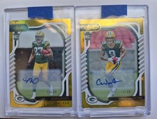 2022 Absolute - Christian Watson & Romeo Doubs 10/10 Gold Rookie Auto Cards