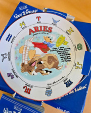 Schmid Walt Disney’s Donald Duck Aries Signs of the Zodiac 6.5" Plate.   DO#396