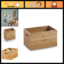 Bamboo Storage Box, 30x20x14 cm, Eco-Friendly Organizer for Home & Office