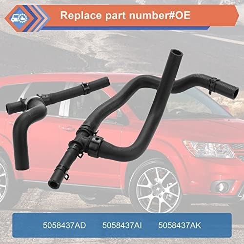 HVAC Heater Hose Pipe Kit with TEE for Return Compatible with Dodge Vehicle 2008