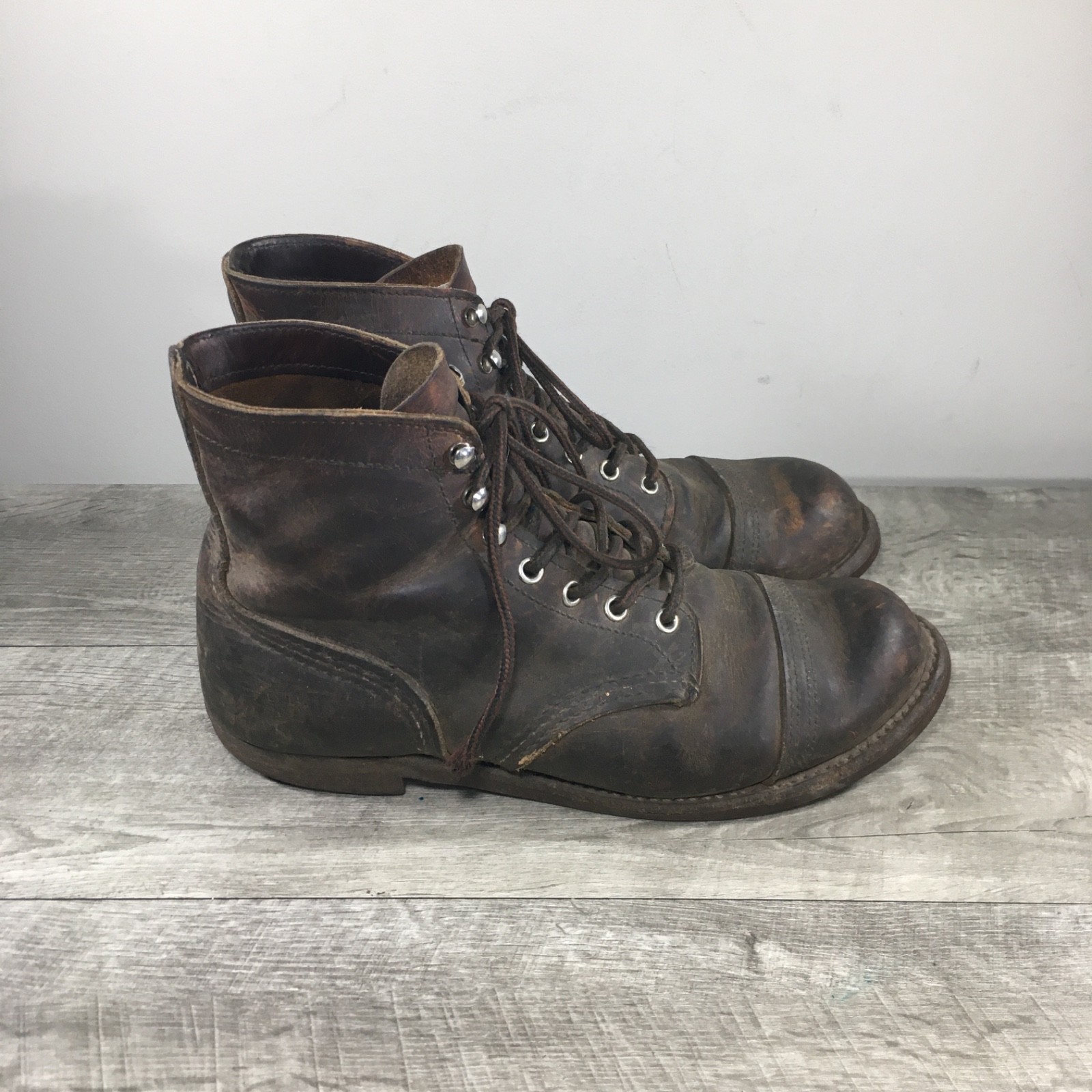 Men’s Red Wing Heritage 9086 Iron Ranger Lace-Up Cap Toe Amber Harness Boots 9 D