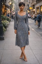 Forever 21 Paisley Print Midi Dress, Size Medium NWT