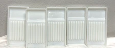 5 vtg Milk Glass Dental Tool Trays American Cabinet Co #16 Scalers Chisels paint