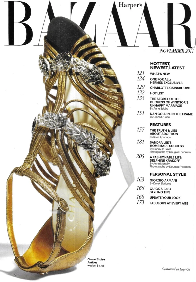 Harper's Bazaar Magazine Beyonce Women's Fashion Bags Shoes Bianca Jagger 2011 - Imagem 4 de 4