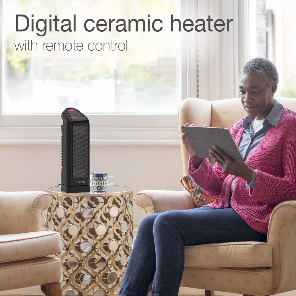 Lasko Digital Ceramic Tower Heater with Remote Control CT16670