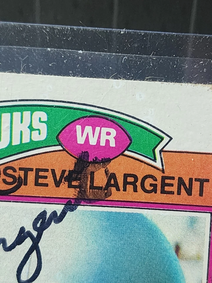 1977 Topps Steve Largent SIGNED #177 Rookie Card HOF AUTO Seattle Seahawks 🔥 - Image 3 of 3