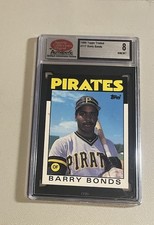 1986 Topps Traded #11T Barry Bonds XRC Rookie Card Graded 8. rookie card picture