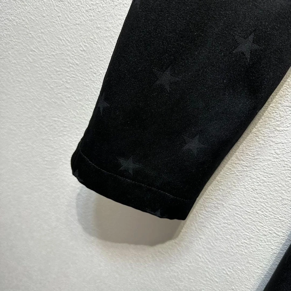 Gabardina para mujer 14AW Comme des Garcons negra patrón de estrellas poliéster encogido Foto 4 de 4