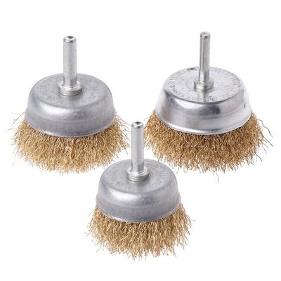 1 Pcs Bowl Wire Brush 6mm Shank Diameter Flat Steel Wire Wheel Electric Drill Gr