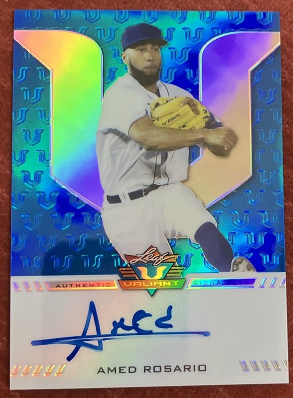 Amed Rosario AUTO ⚾️#33/35⚾️ 2012 Leaf Valiant Blue Ref Autograph RC ⚾️ Yankees