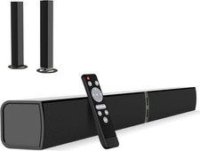 MZEIBO Sound Bar for Smart TV, 80W Bluetooth Soundbar 2 in 1 Detachable Design