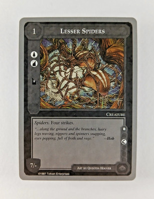Lesser Spiders - Middle Earth CCG card (1998 ICE) MECCG Silver Grey Border LotR