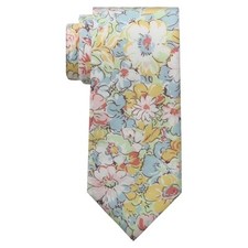 Floral Ties for Men Mens Floral Tie Cotton Neck Tie Skinny Blue Orange Flower