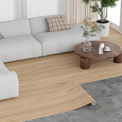 Peel and Stick Vinyl Flooring Roll 24''x 393''/ 64 Sq.Ft, Self Adhesive Vinyl W...