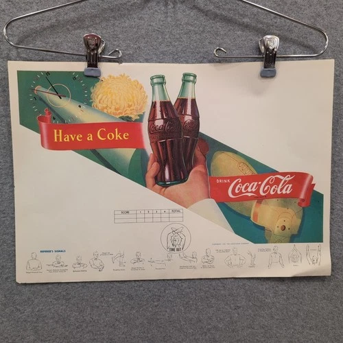 1951 Vintage Coca Cola Football Game Blank High School Program 16" x 11"