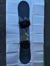 Snowboard Salomon TRANSFER 146 cm nero grigio giallo tavola usata