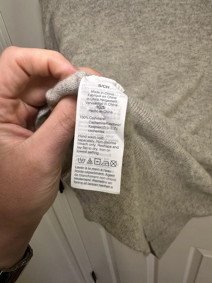 Suéter Madewell 100% Cachemira Cuello en V Mujer Gris Suave Lujo Minaimalista Talla S Foto 4 de 4