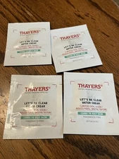 4 New Samples Thayers Let’s Be Clear Water Cream