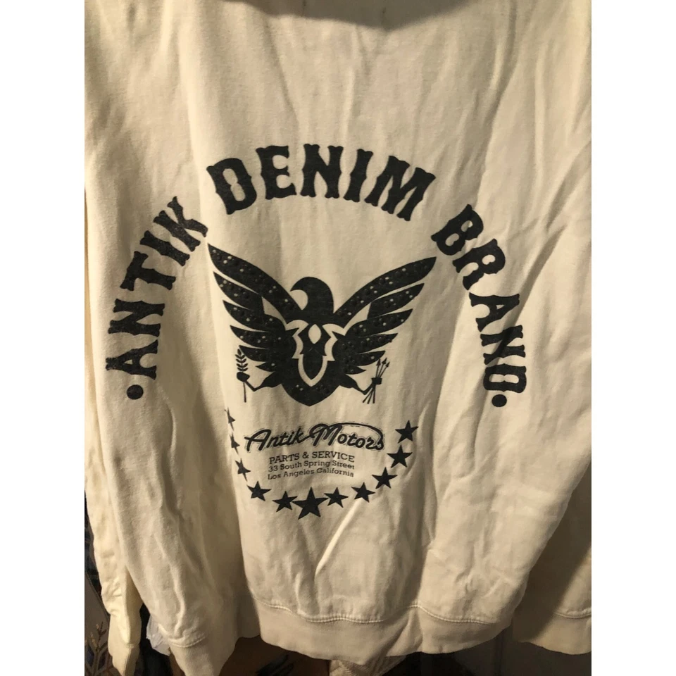 Sudadera con Capucha Crema Antigua Denim Gallery 2XL Street Wear Hip Hop De Colección Foto 2 de 4