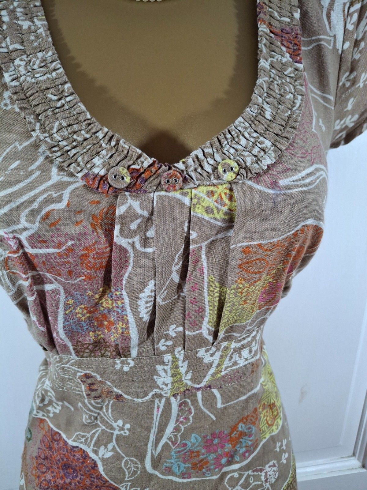 White Stuff Multicoloured Patterned Linen Cotton … - image 4