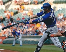 Signed  8x10 MICHAEL SAUNDERS Toronto Blue Jays  Autographed photo - COA 