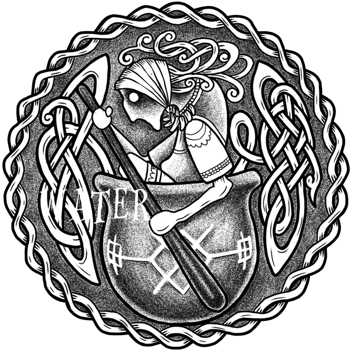 FILA T shirt stampata The Witches Row calderone celtico