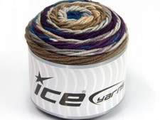 3-Skein/Cakes Lot Cakes Blues Yarn 3x100g blue purple camel