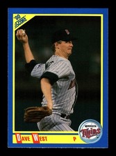 DAVE WEST ⚾ 1990 Score Baseball RC Rookie Card Minnesota Twins #573
