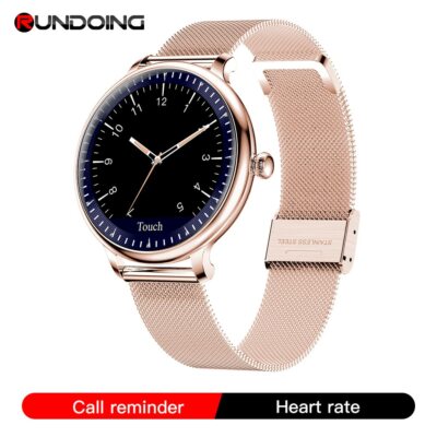 RUNDOING NY12 Élégant femmes montre intelligente Écran Rond smartwatch pour